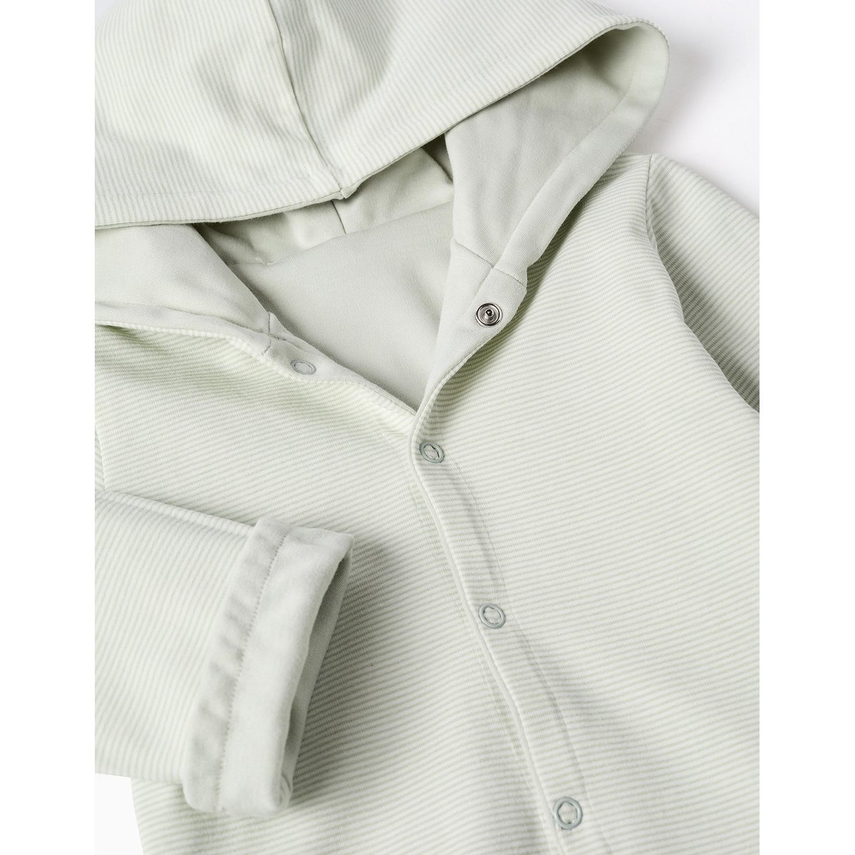 Ensemble 3 pièces en coton à rayures vert clair, ZIPPY