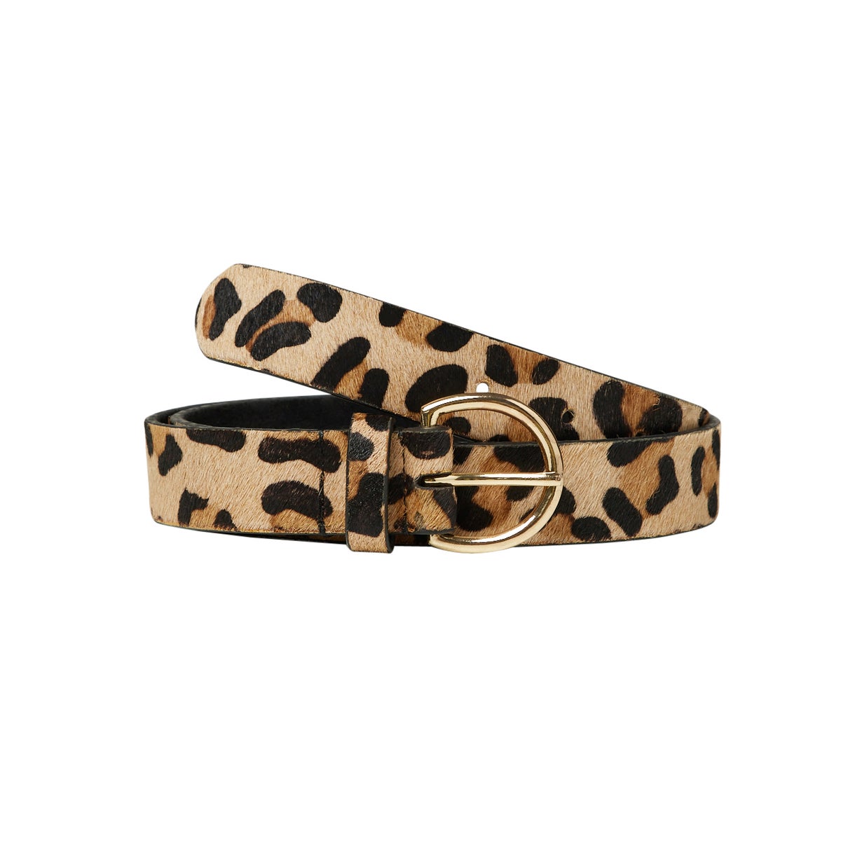 Ceinture en cuir motif léopard imprimé multicolore, PROMOD