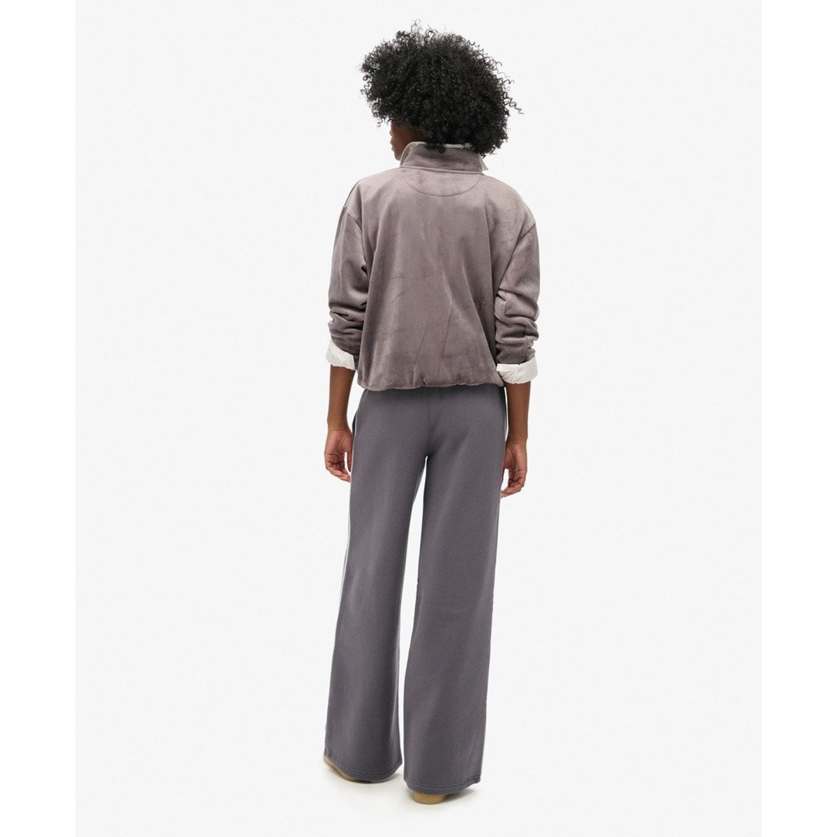 Pantalon de survêtement droit Country Club gris granite foncé, SUPERDRY