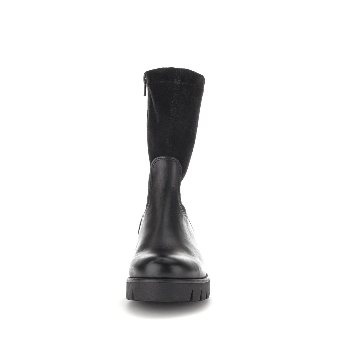 Bottines en cuir lisse/velours à talon décroché noir velours, GABOR
