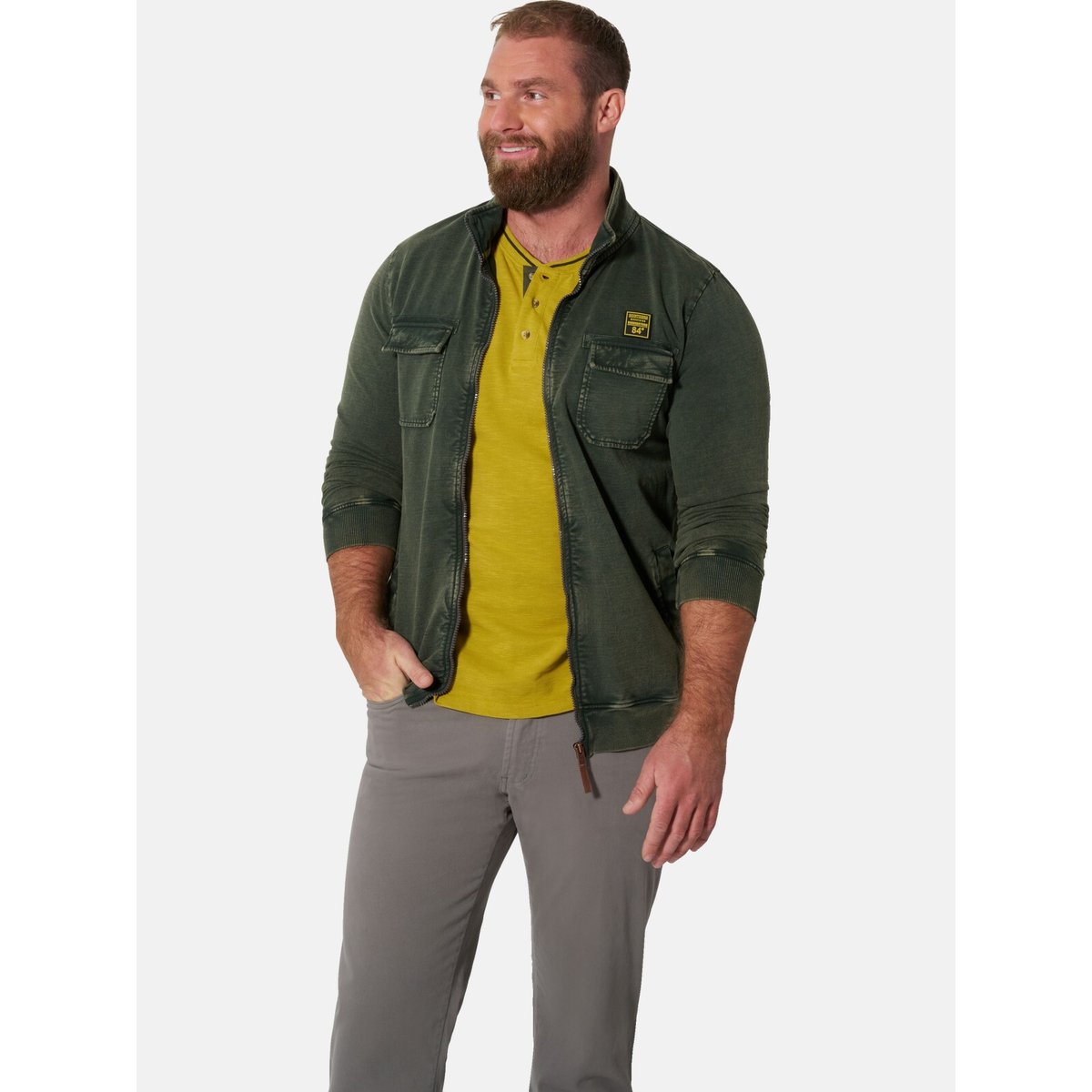 Veste en molleton BLANKUR olive, JAN VANDERSTORM