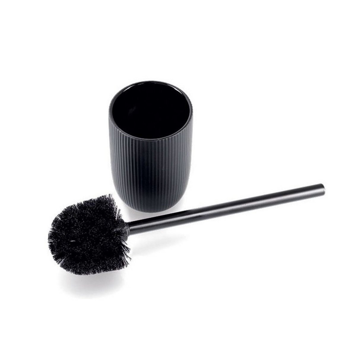 Brosse wc céramique noir, ZELLER PRESENT