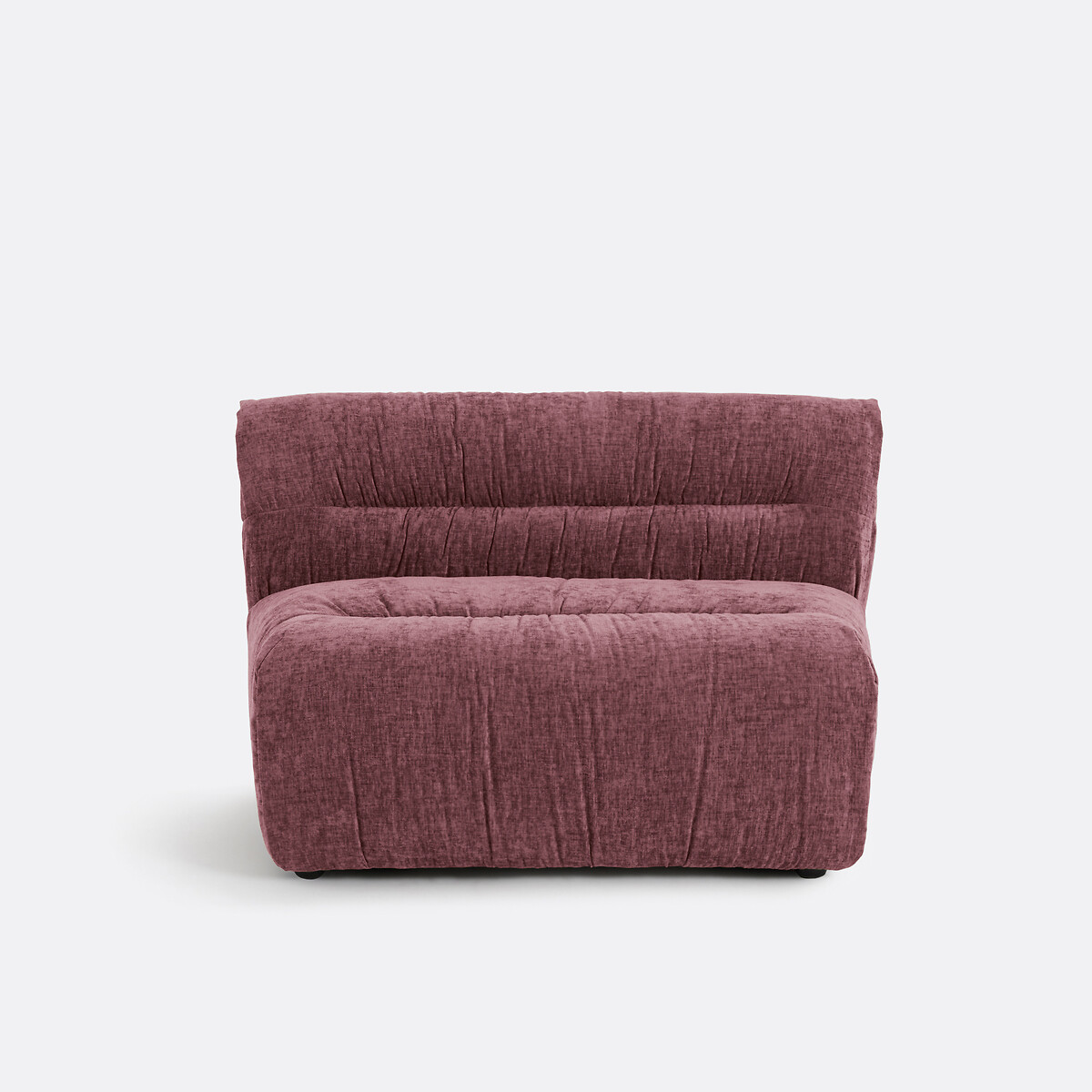 Élément chauffeuse pour canapé modulable, en chenille flammée, SWEETY prune, LA REDOUTE INTERIEURS