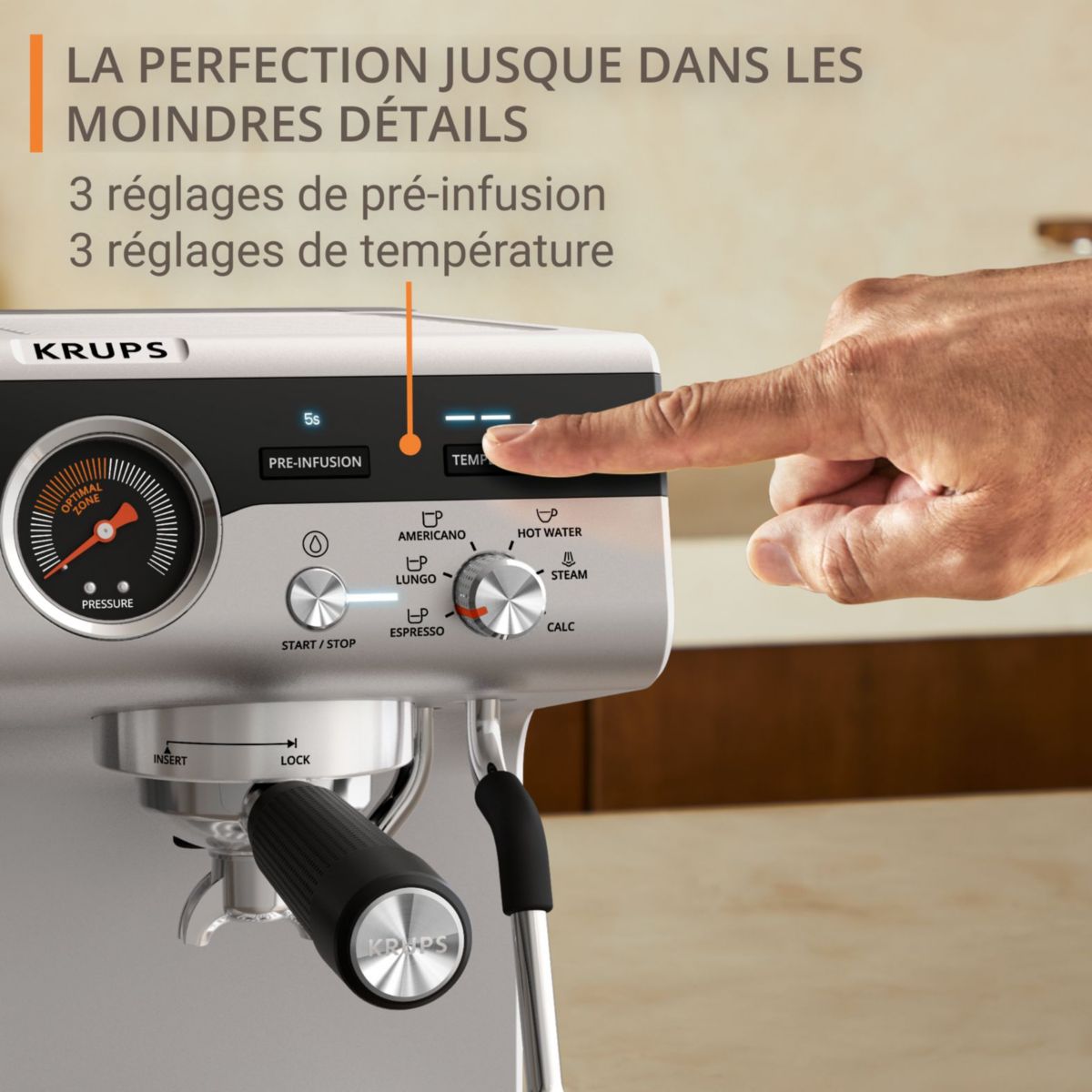 Machine à expresso XP804T10 PRECISION couleur unique, KRUPS