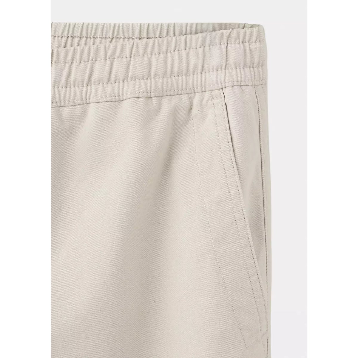 Pantalon droit cordon gris glacé, MANGO TEEN