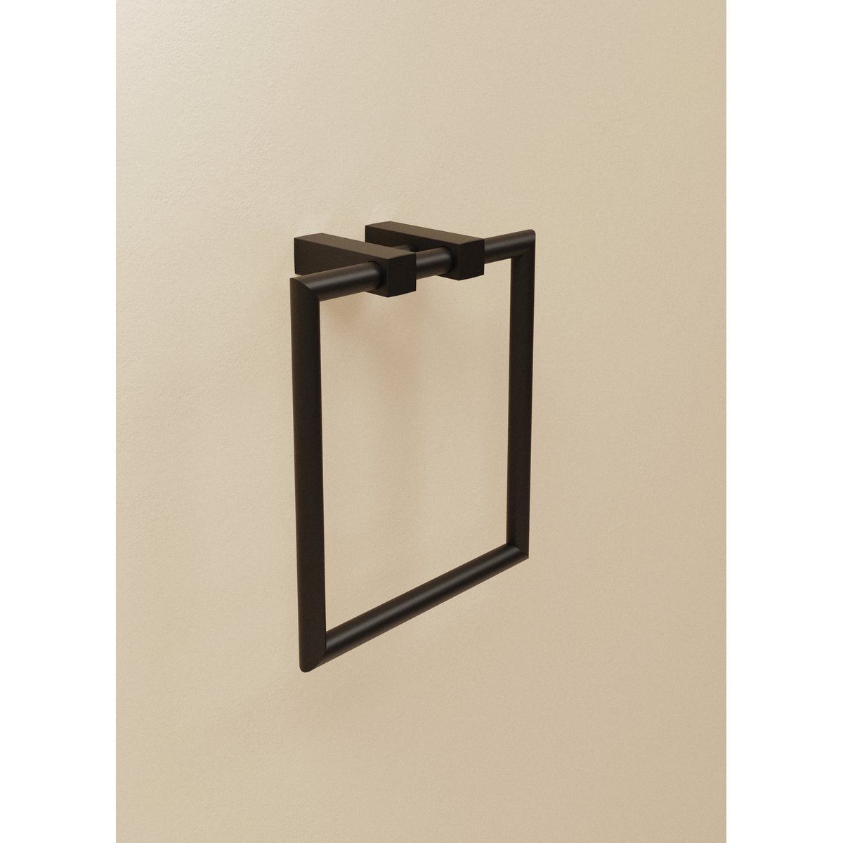 Porte Serviette Anneau mural METRIC noir, COSMIC