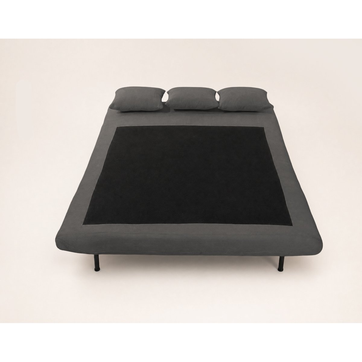 Banquette convertible clic-clac 2 places, LUMI gris, BEST MOBILIER