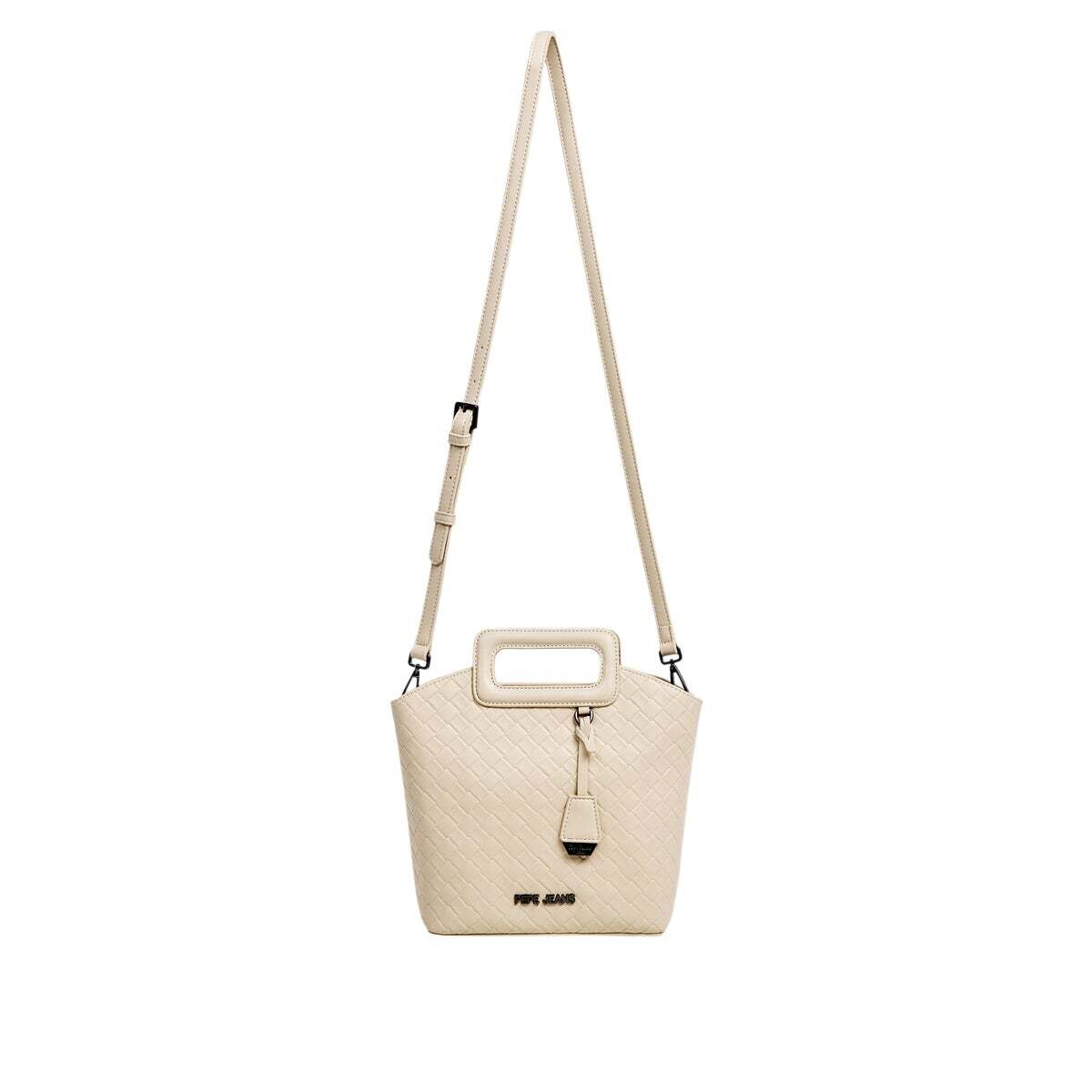 Sac Cabas Effet Cuir blanc ivoire, PEPE JEANS