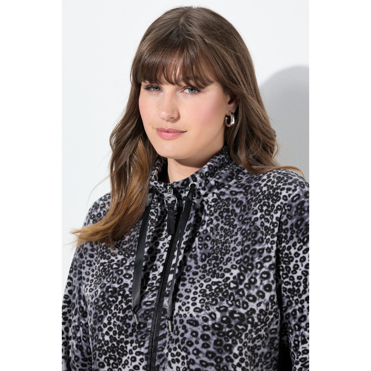 Veste polaire d'intérieur à col montant et noir, ULLA POPKEN