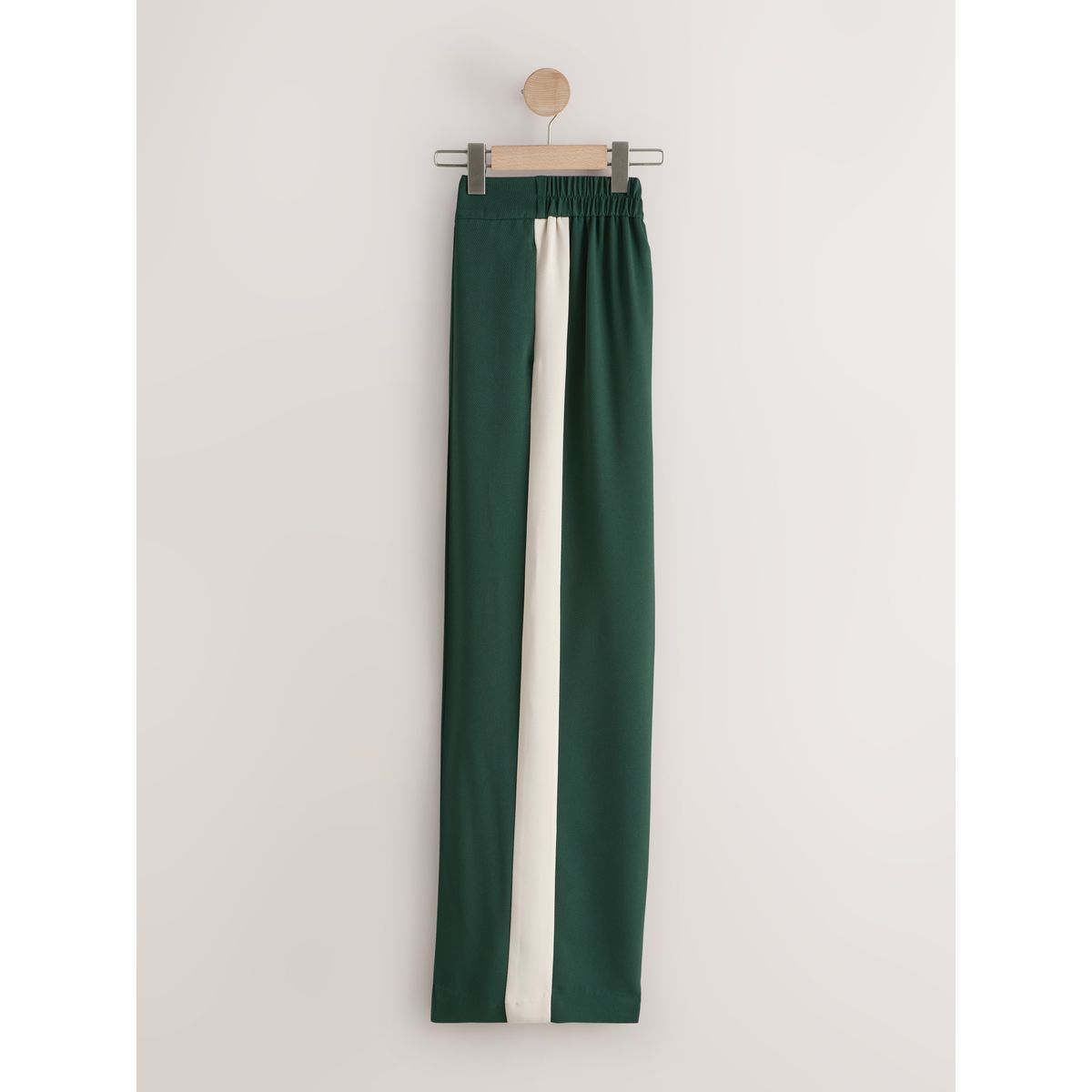 Pantalon large ajusté à bande latérale vert, NEXT