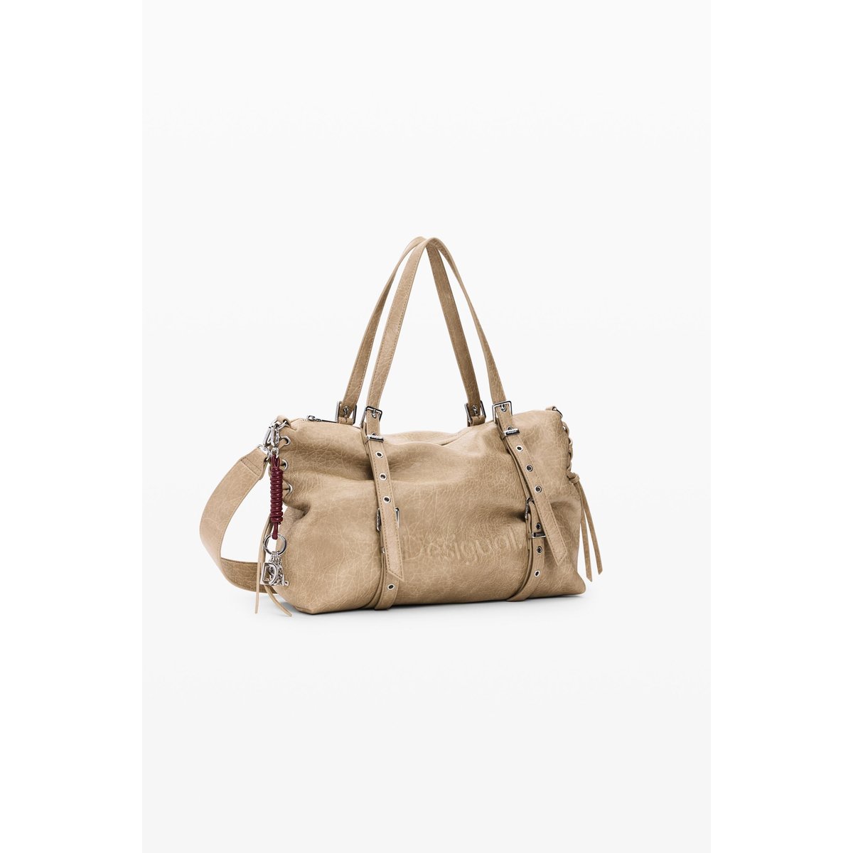Grand sac shopping beige, DESIGUAL