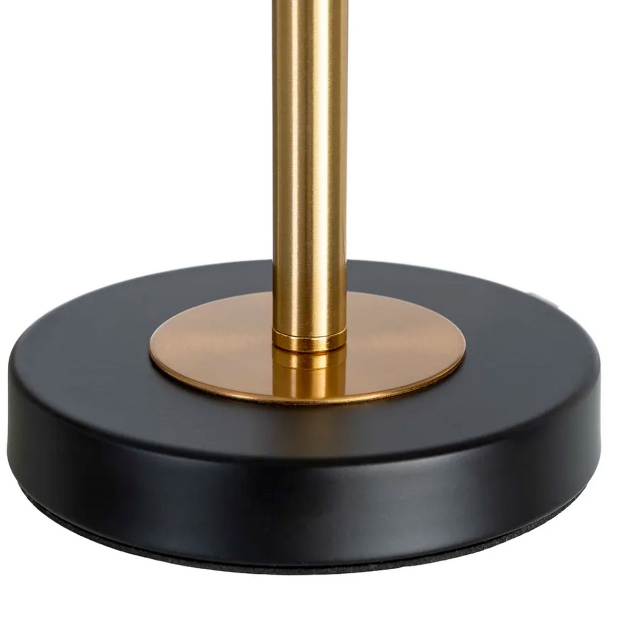 Lampe à poser à tirette noir et doré abat-jour verre poli 20x20x60cm doré, WADIGA