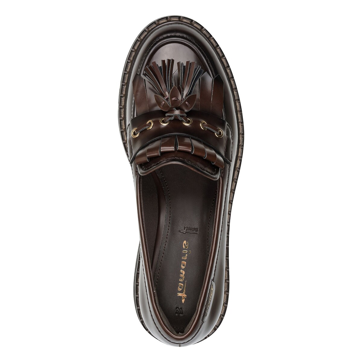 Mocassins à franges marron foncé, TAMARIS