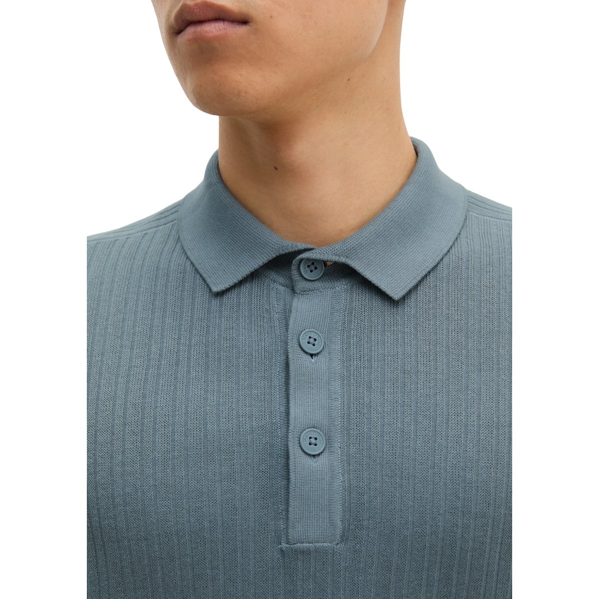 Polo en maille, coupe classique en coton biologique et TENCEL™ Lyocell gris, MARC O'POLO