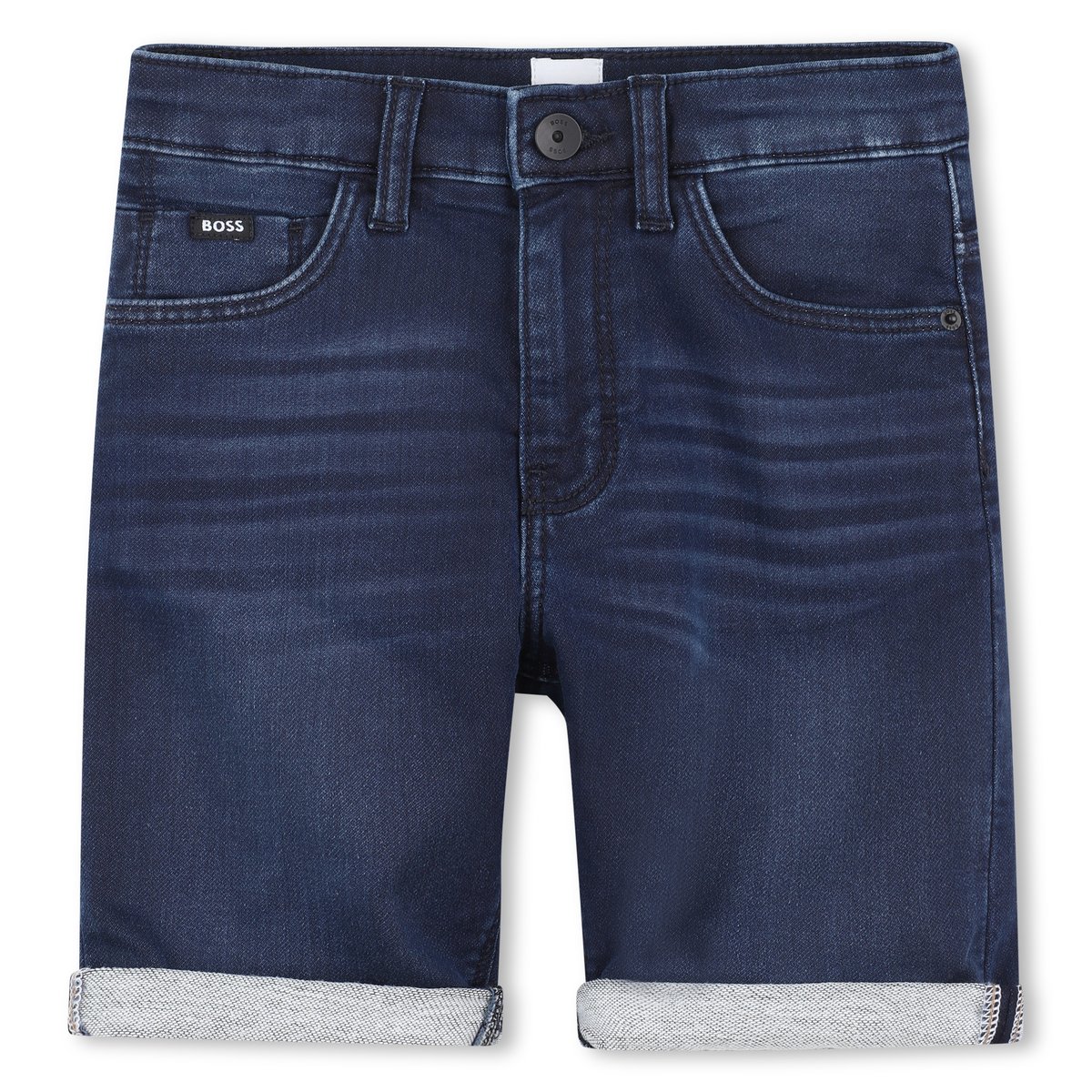 SHORT DENIM stone pulverisation, BOSS KIDSWEAR