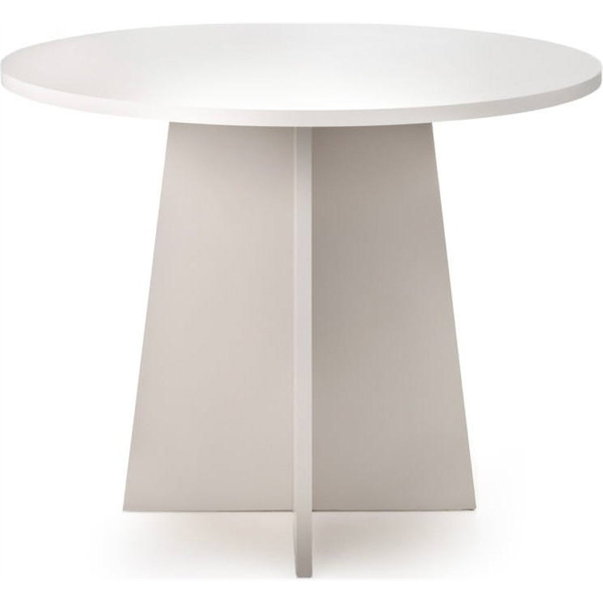 Table à manger ronde en bois noir structuré bois, RECOLLECTION