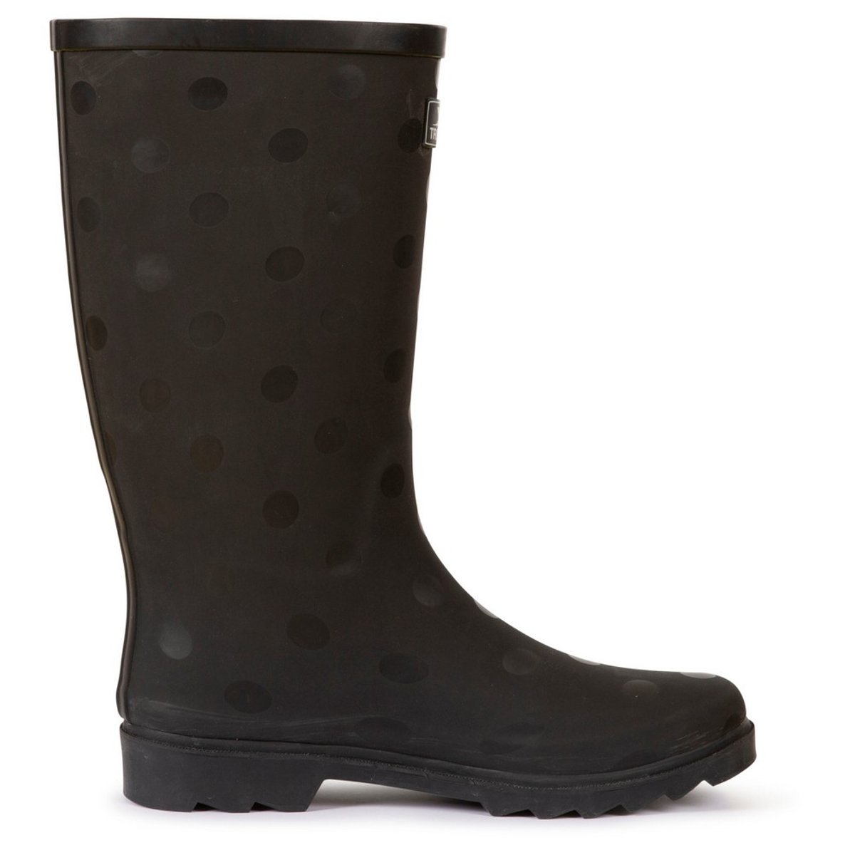 Bottes de pluie motif/style à pois ELENA noir, TRESPASS