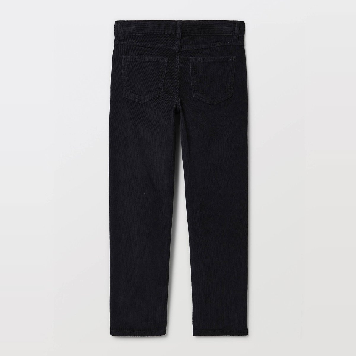 Pantalon slim en velours en coton noir, MONOPRIX