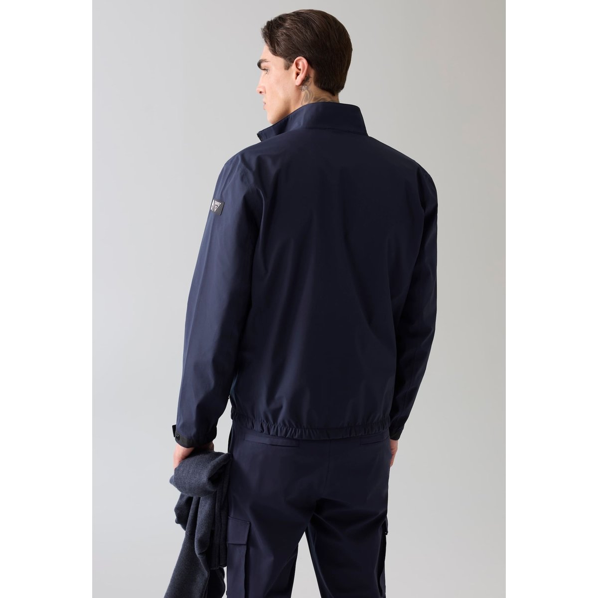 Veste Coupe-Vent Zippée Intégralement bleu foncé, GUESS
