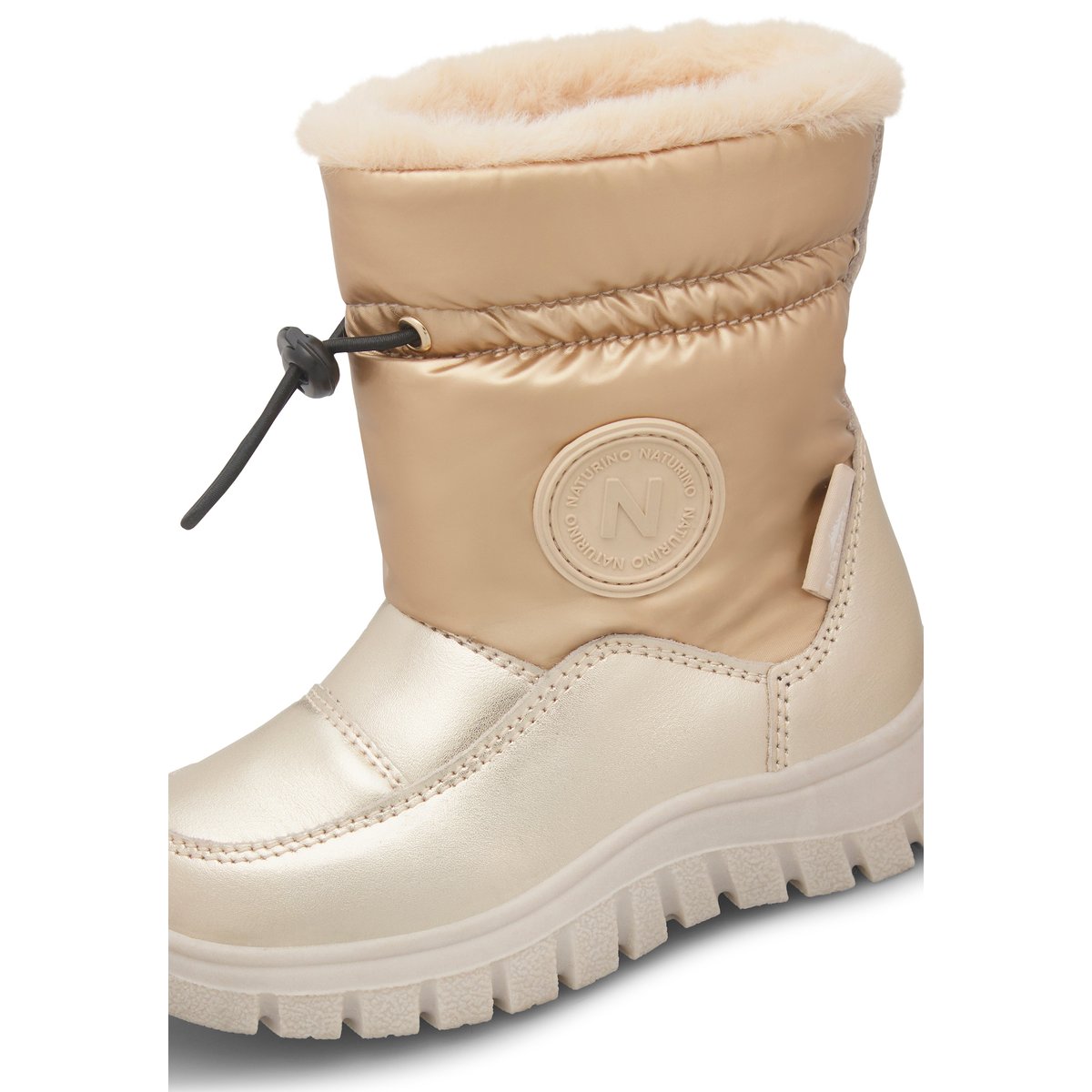 Bottes en suède et tissu technique VARNA 2 WP. platine-, NATURINO