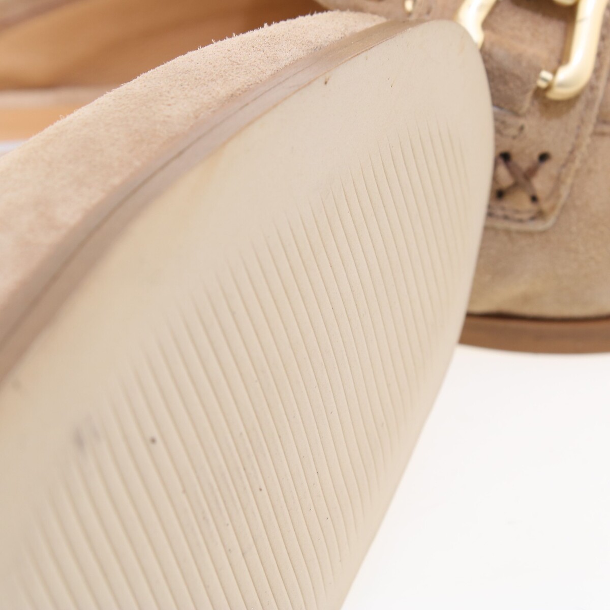 Mocassini sabot in pelle scamosciata beige, MJUS