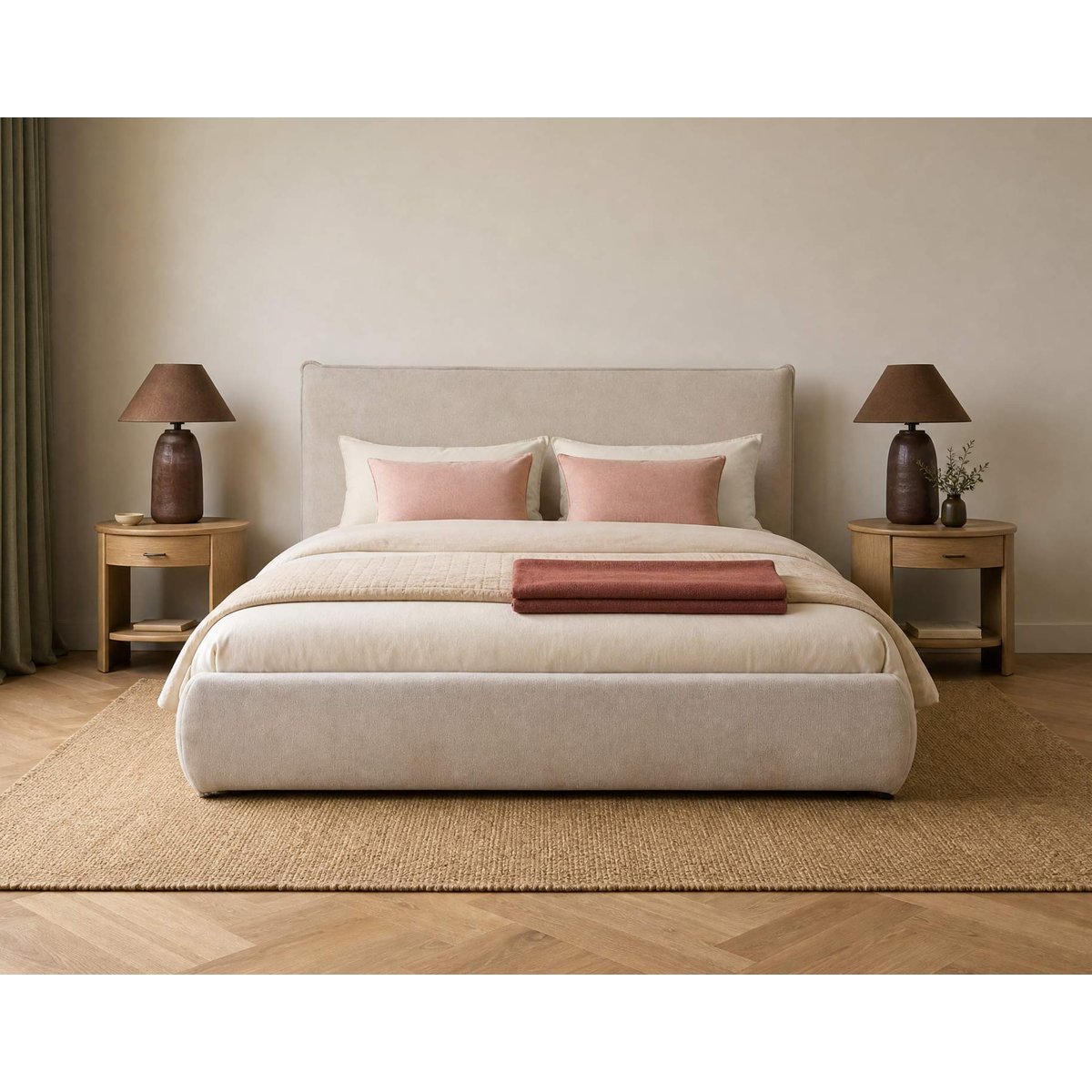 Lit coffre - ARTHUR beige, BEST MOBILIER