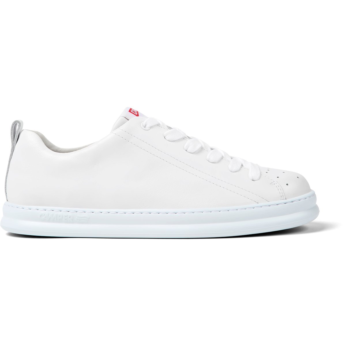 Baskets À Lacets Cuir Runner Four blanc, CAMPER