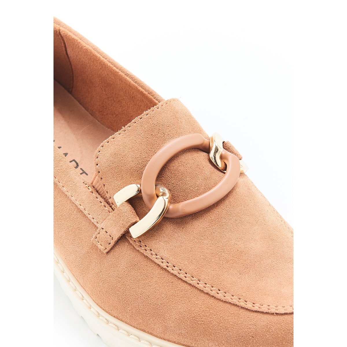 Mocassins crantés avec chaînette Amortyl marron camel, DAMART
