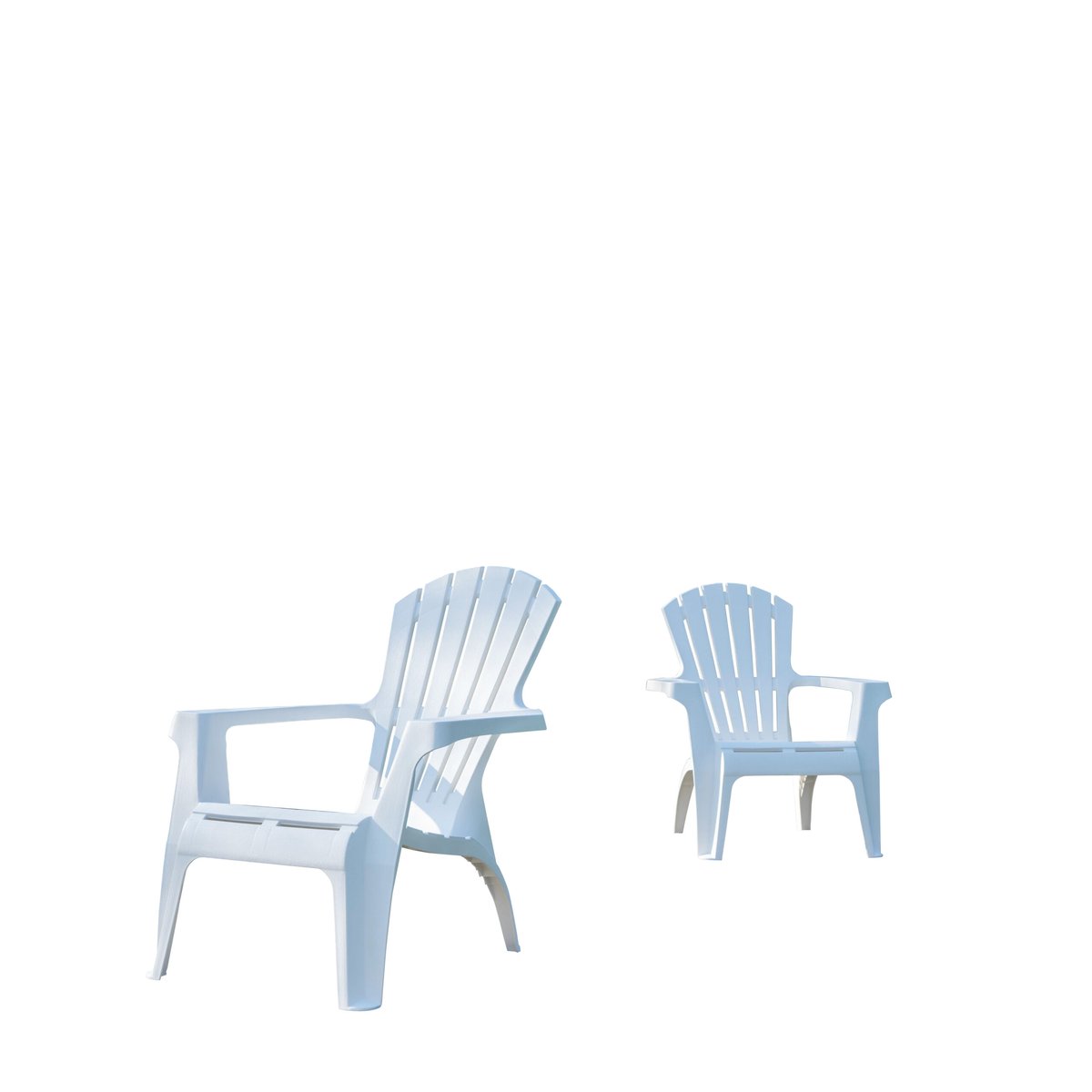 Lot de 2 fauteuils ADIRONDACK blanc, WILSA GARDEN