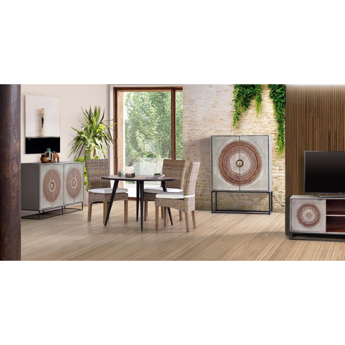 Buffet - QUIRINE gris, DECORATION D’AUTREFOIS