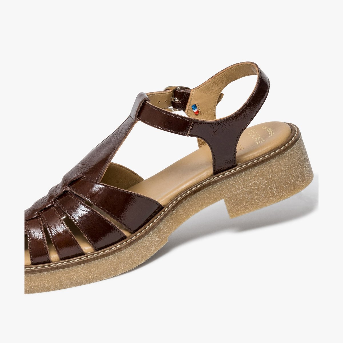 Derby en cuir FANNY marron chocolat, BOCAGE
