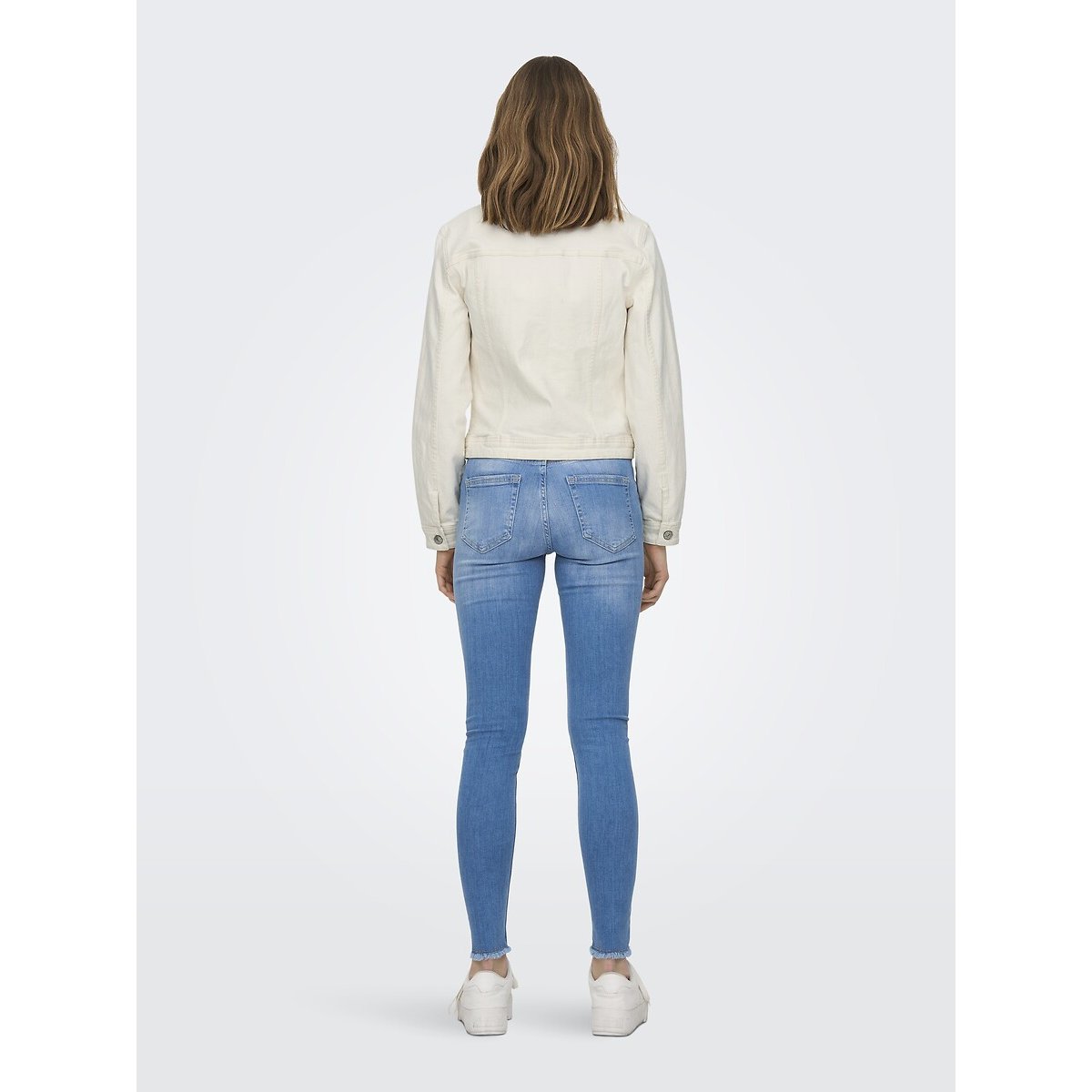 Veste courte en jean ecru, ONLY