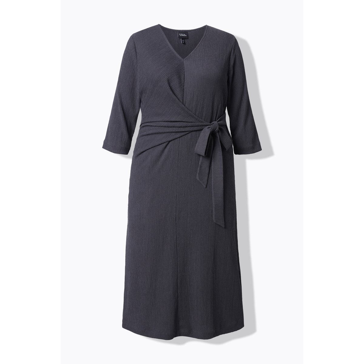 Robe portefeuille, longueur midi chiné gris moyen, ULLA POPKEN