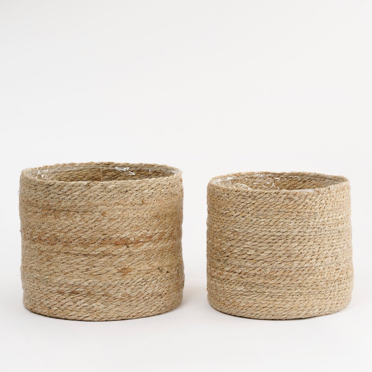 Ensemble de 2 paniers à plantes ATLANTIC crème, MICA DECORATIONS