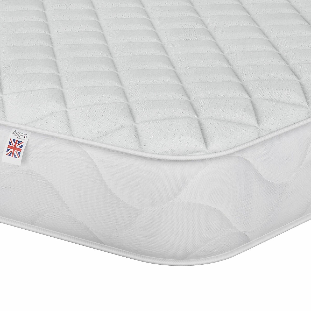 Kids Memory Foam Hybrid Mattress with OEKO-TEX Fabric white, ASPIRE