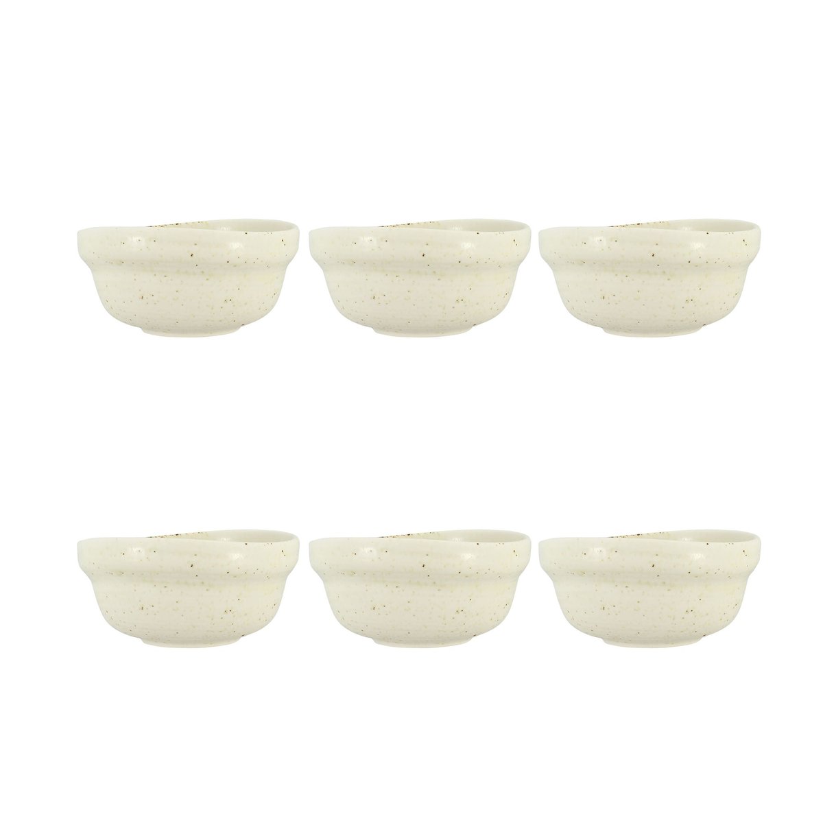 Lot de 6 coupelles 15,5cm en porcelaine, ORA beige, OGO LIVING