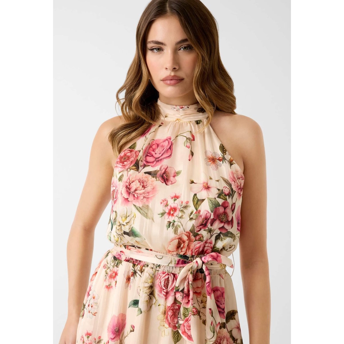 Robe Mini Imprimée rose floral, GUESS