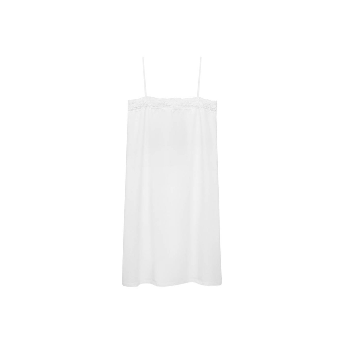 Nuisette coton dentelle blanc, MANGO