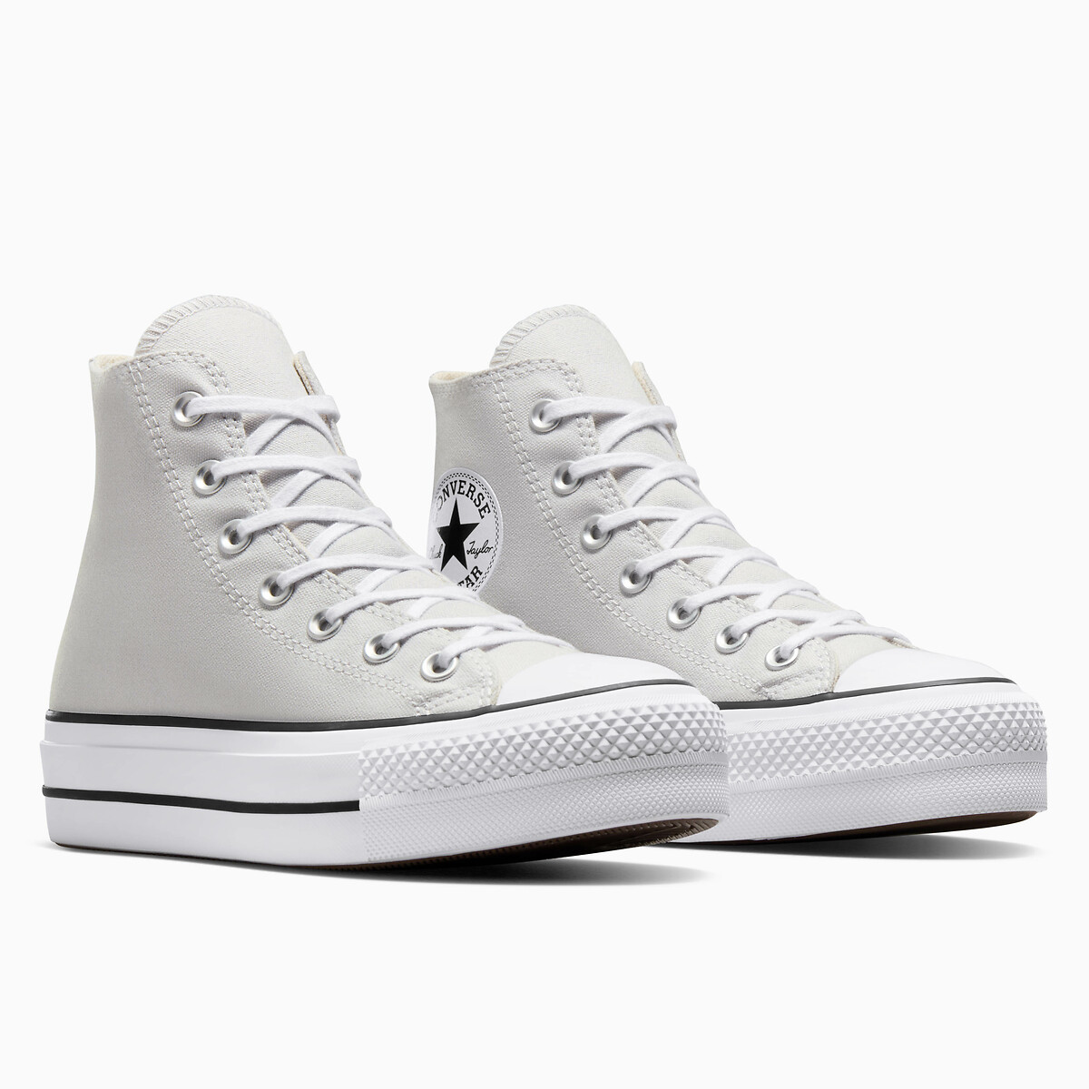 Chuck taylor all star lift canvas high top flatform trainers white Converse La Redoute