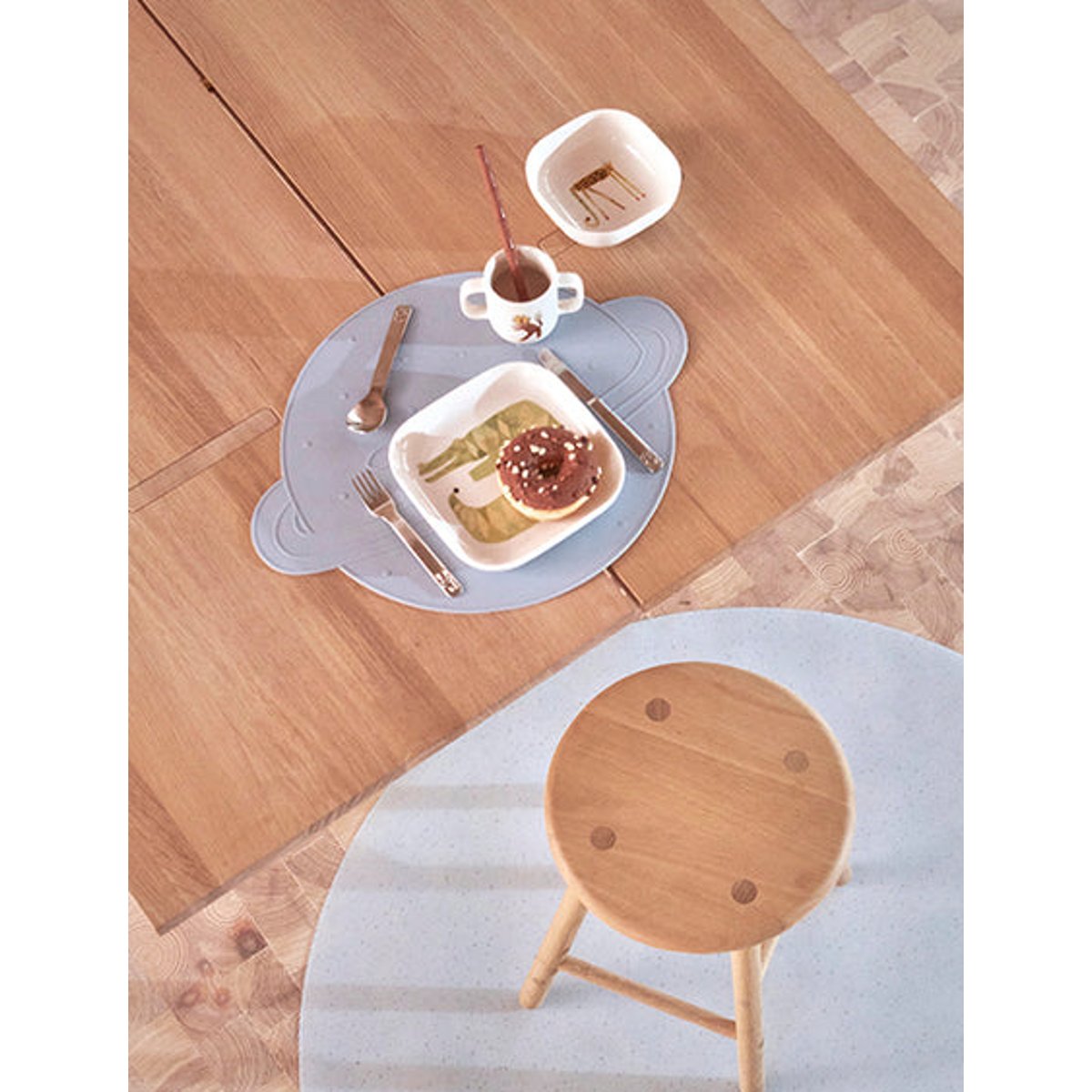 Set de table en silicone motif cosmos MINI vert, OYOY LIVING DESIGN