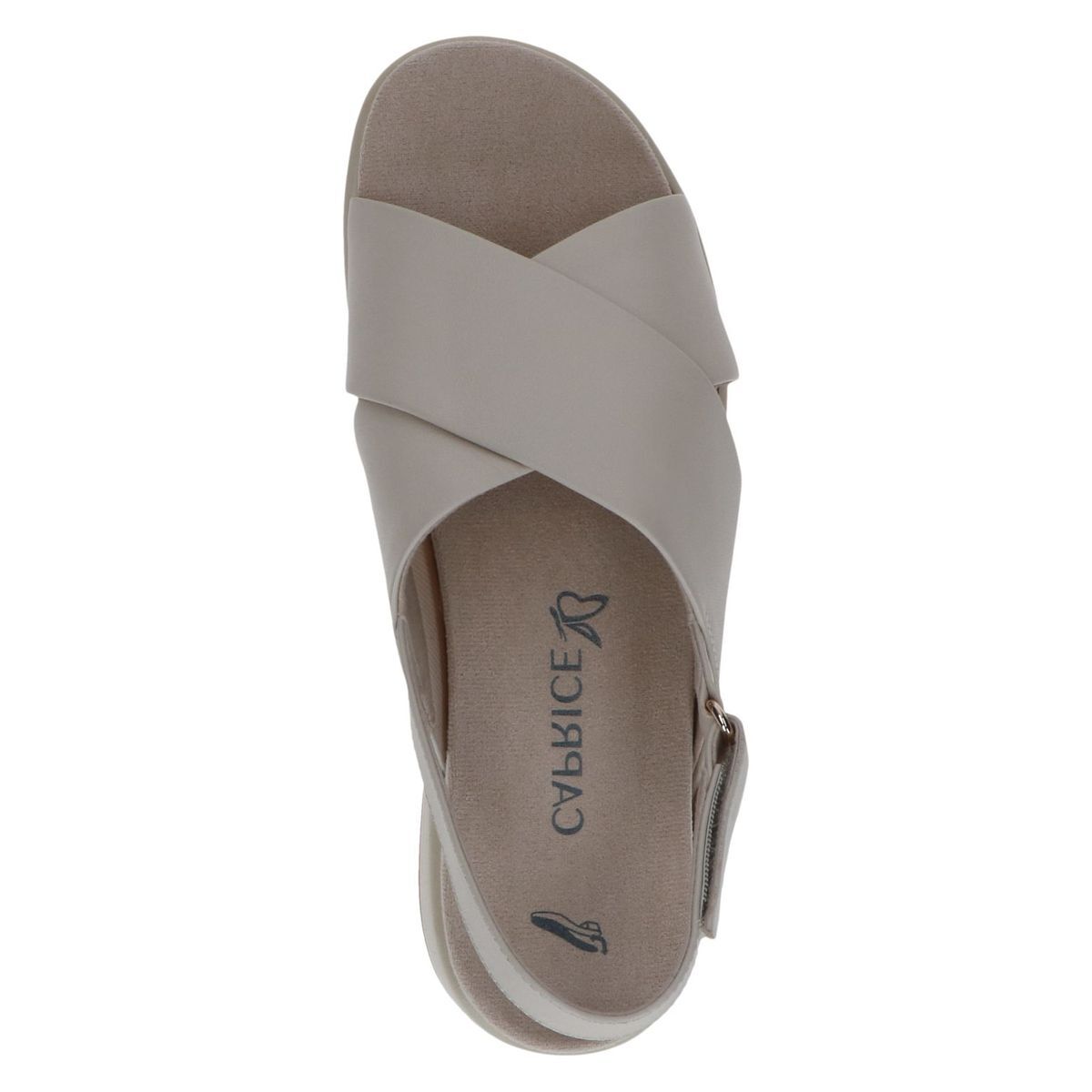 Sandale en cuir blanc mat, CAPRICE