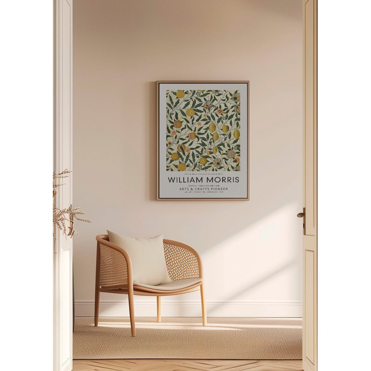 Toile avec cadre en bois, 50 x 70 cm vert, HANNUN