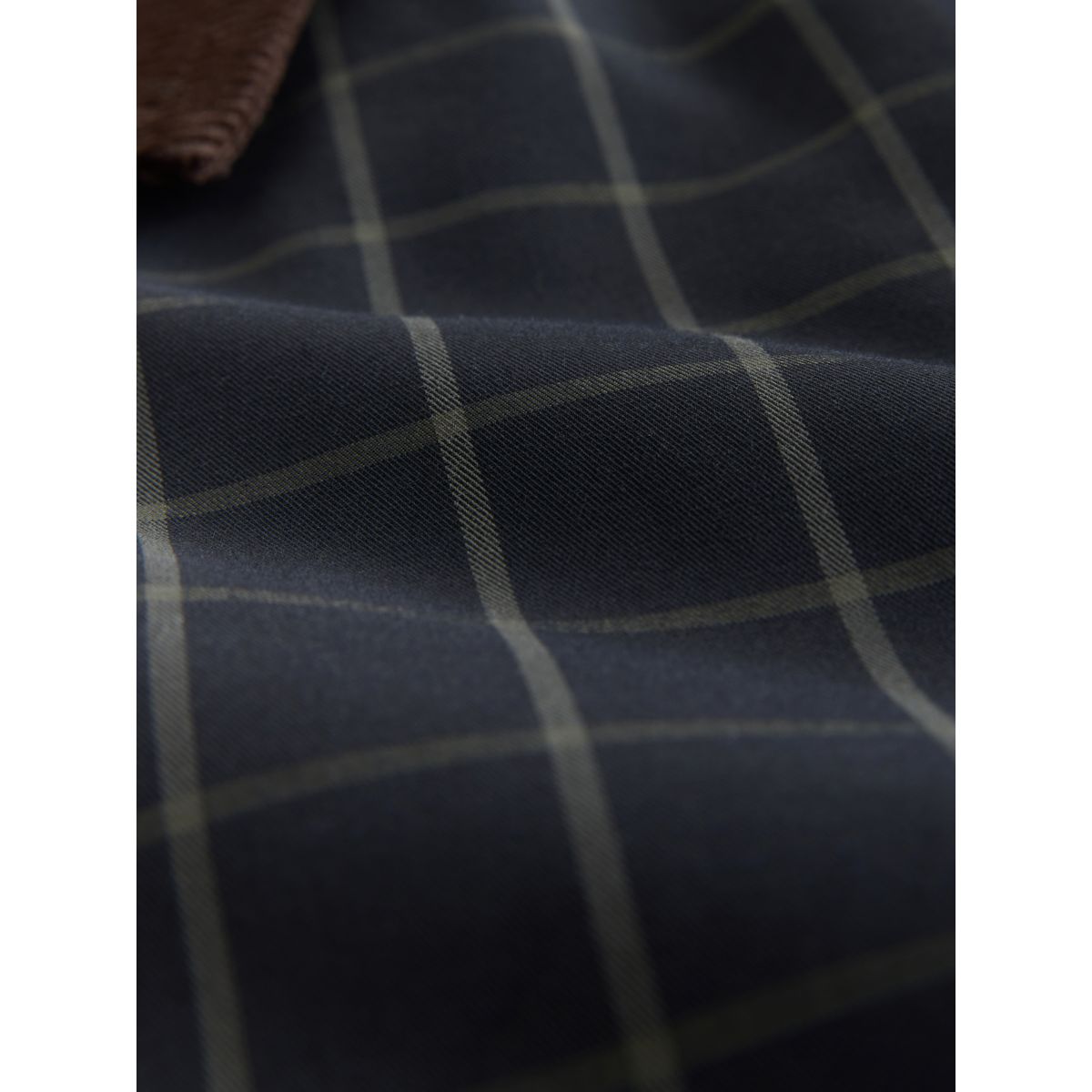 Manteau classique avec col en velours côtelé bleu marine à carreaux, NEXT