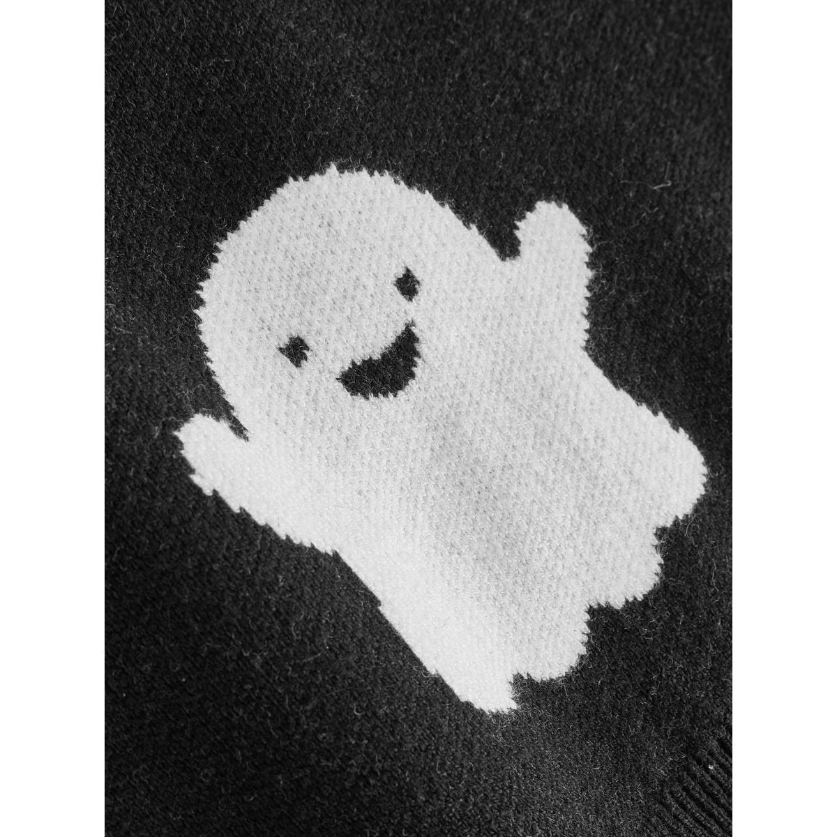 Pull ras du cou en maille halloween fantôme noir/blanc, NEXT