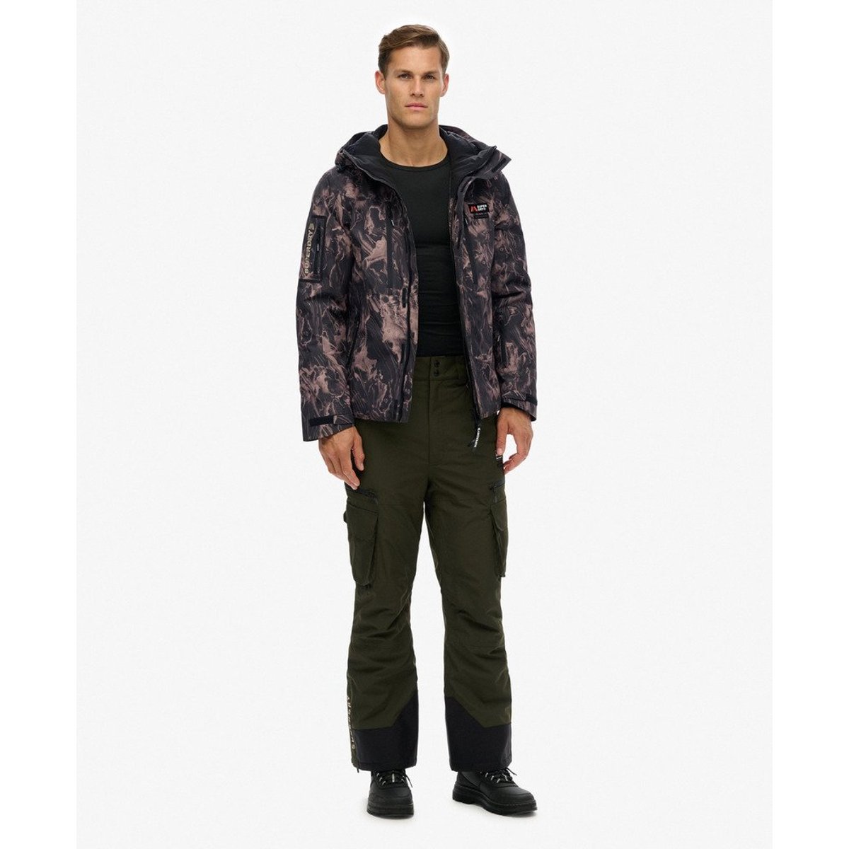 Pantalon de ski Ultimate Freestyle vert olive surplus goods, SUPERDRY