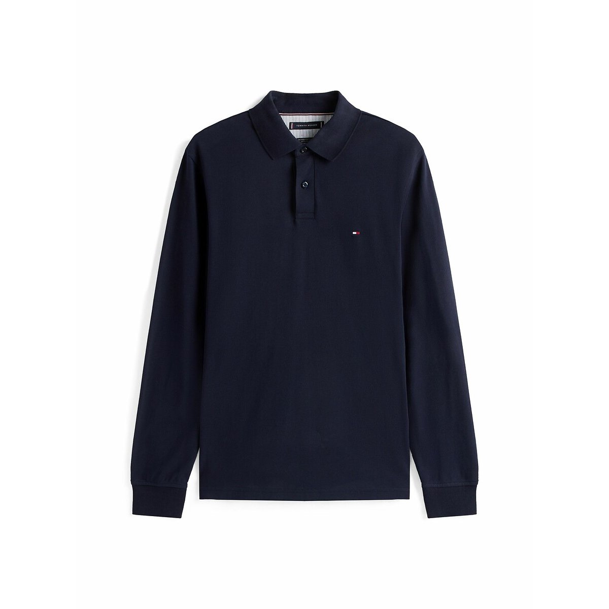 Polo manches longues droit maille piquée 1985 bleu marine, TOMMY HILFIGER