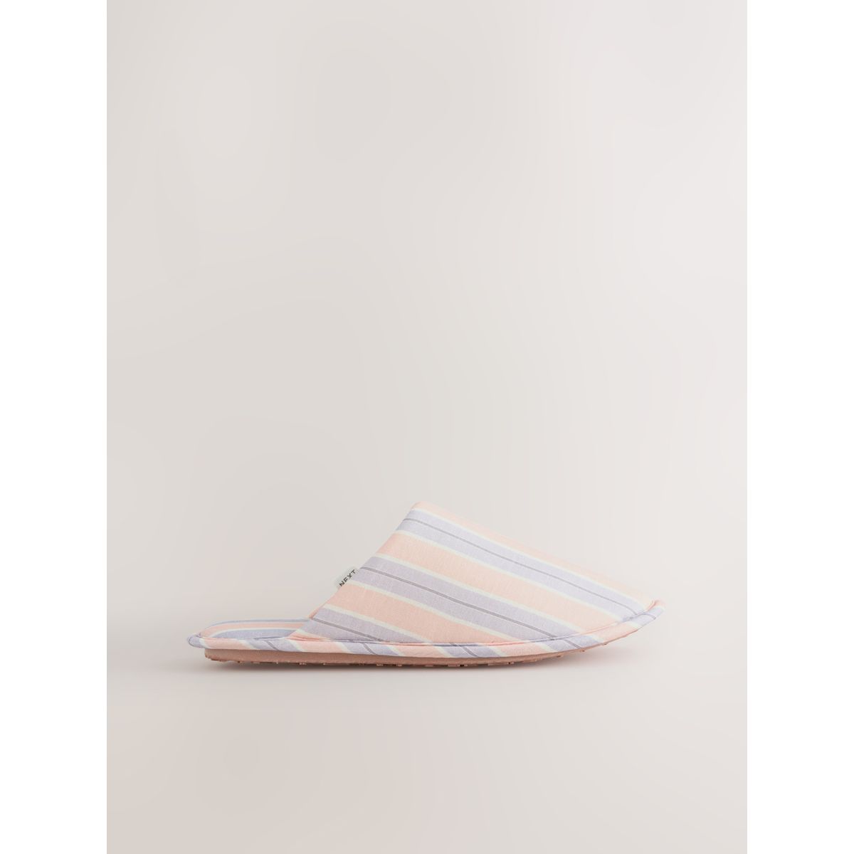 Chaussons mules en lin rose pastel, NEXT