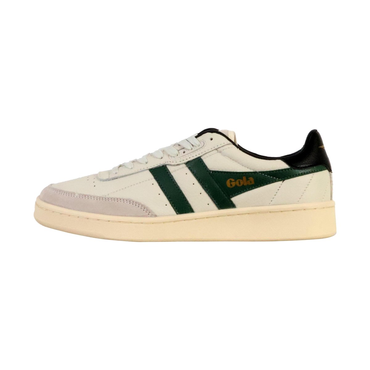 Baskets Contact Leather blanc cassé-vert-noir, GOLA