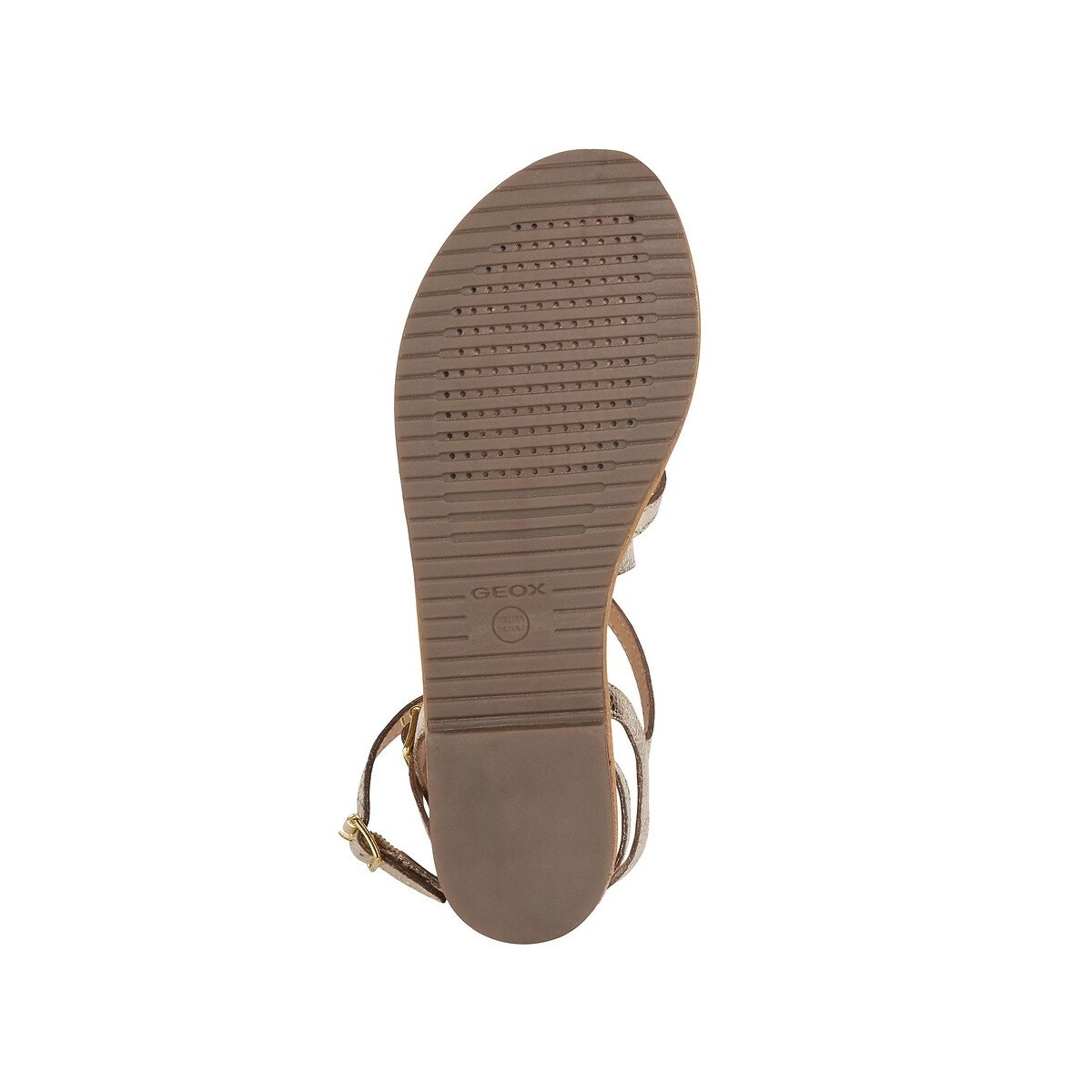 Sandali bassi in pelle Sozy oro bianco, GEOX