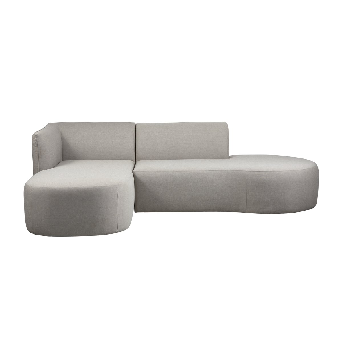 Salon de jardin d'angle gauche en tissu d’extérieur CHIOS sable, WOOOD